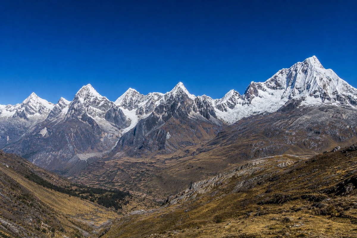 The Santa Cruz valley in the Cordillera Blanca
